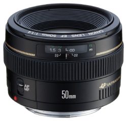 Canon EF 50mm f/1.4 USM Lens.